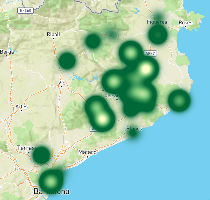 Mapa de calor clients Consultors GQF